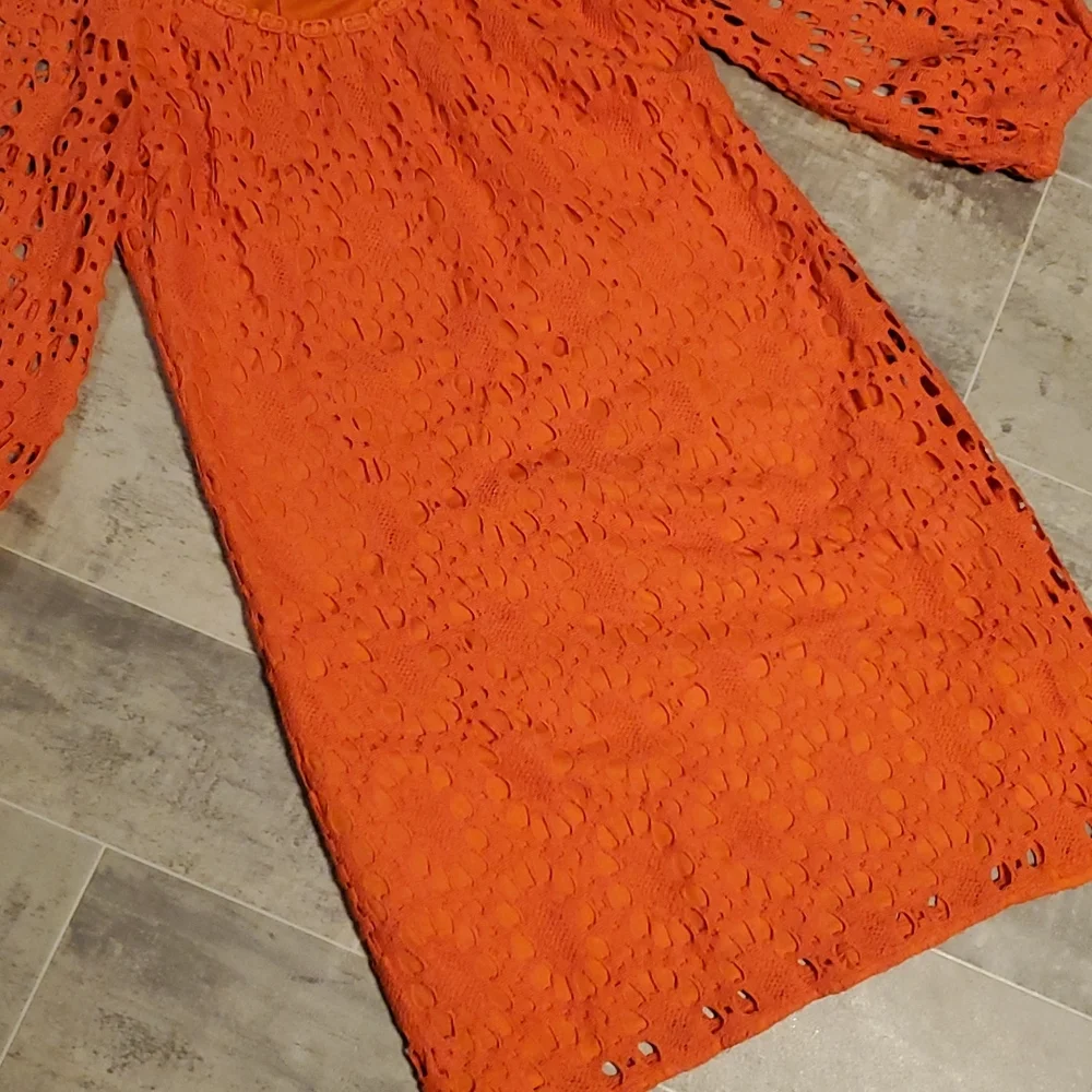 EUC Trina Turk Orange Crotched Mallory Dress - Picture 5 of 8
